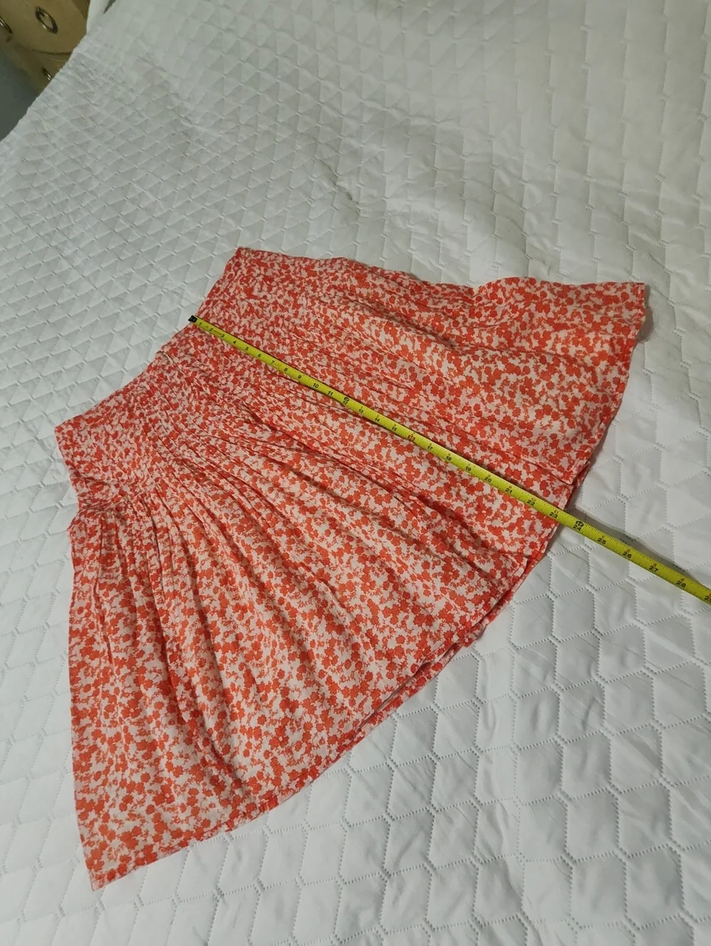 Anthropologie Odille Pleated Floral Cotton Skirt Size 10 Boho